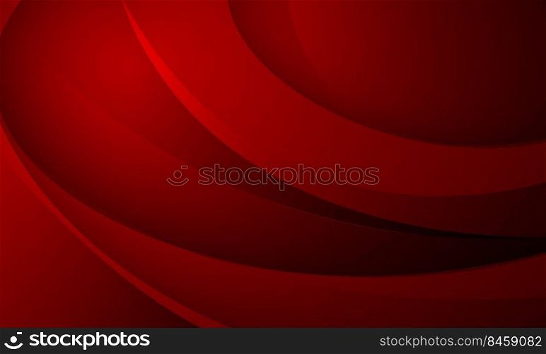 Abstract red curve shadow overlap design modern futuristic technology background vector illustration.