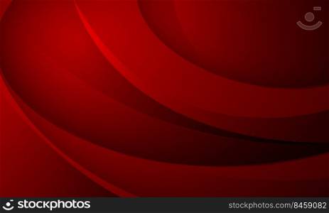 Abstract red curve shadow overlap design modern futuristic technology background vector illustration.