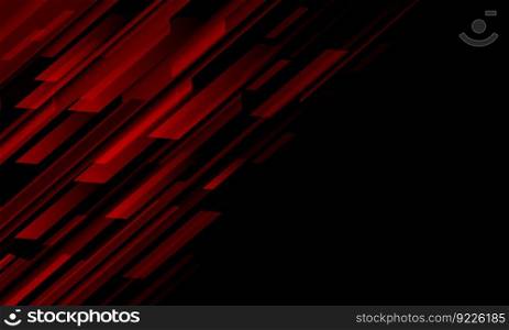 Abstract red cyber geometric futuristic on black blank space design modern technology background vector	