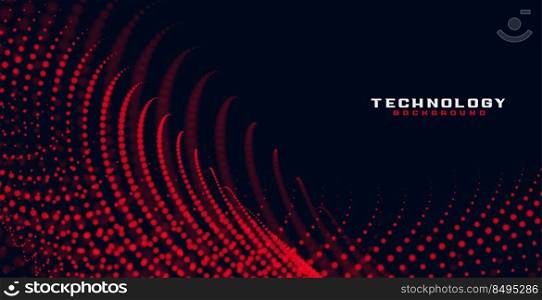 abstract red flowing particles background