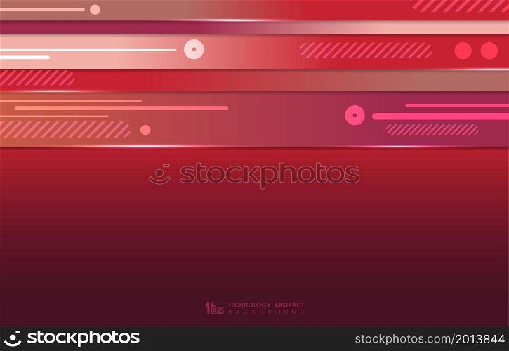 Abstract red geometric template style artwork. Overlapping for geometric red gradient background. Illustration vector