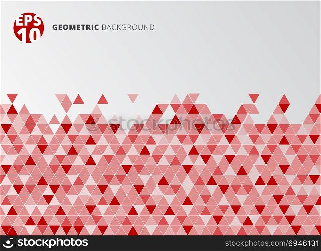 Abstract red geometric triangle structure background and texture with copy space. Vector illustration