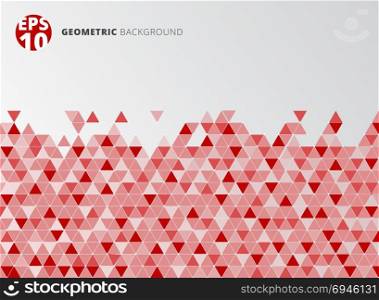 Abstract red geometric triangle structure background and texture with copy space. Vector illustration