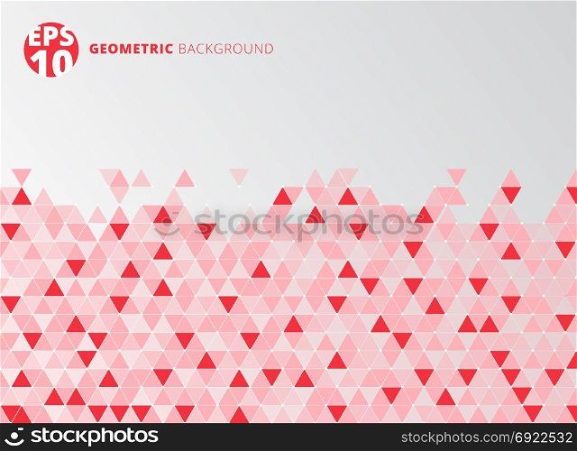 Abstract red geometric triangle structure background. Vector illustration