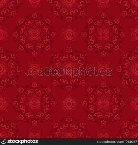 Abstract red geometrical seamless pattern from dark red to light red. Surface texture design. Christmas background. Abstract red geometrical background seamless pattern vector