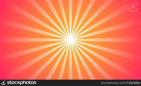 Abstract red gradient Background with Starburst effect. and Sunburst beams element. starburst shape on white. Radial circular geometric shape.