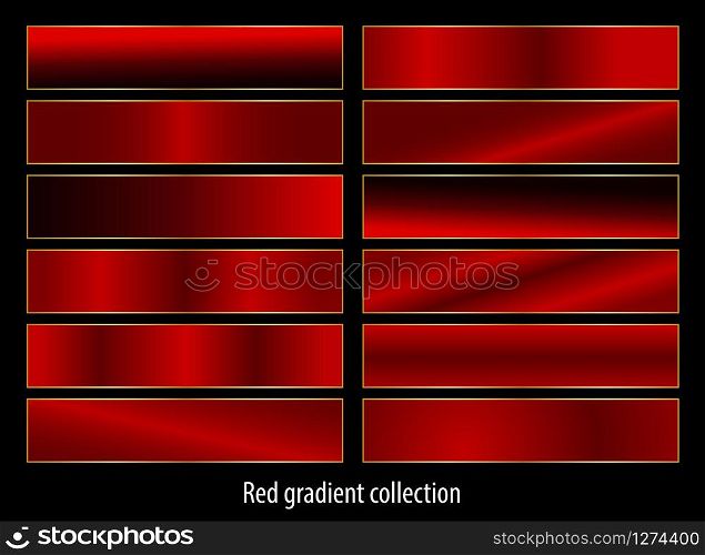Abstract Red gradients set collection