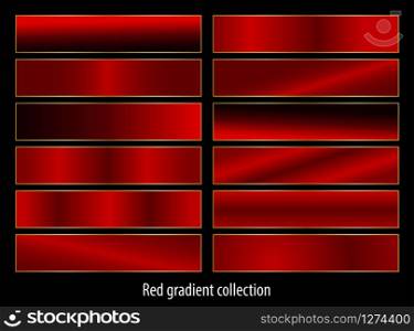 Abstract Red gradients set collection