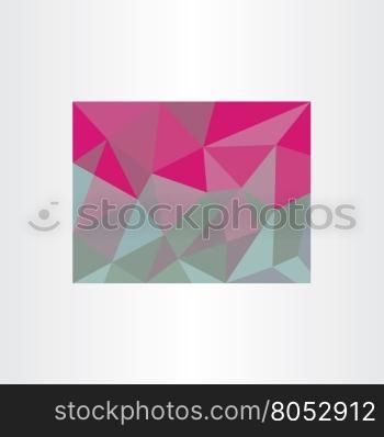 abstract red green triangle polygon vector