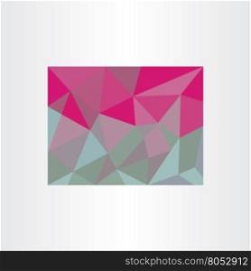 abstract red green triangle polygon vector