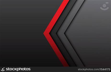 Abstract red grey arrow direction with blank space design modern futuristic background vector illustration.
