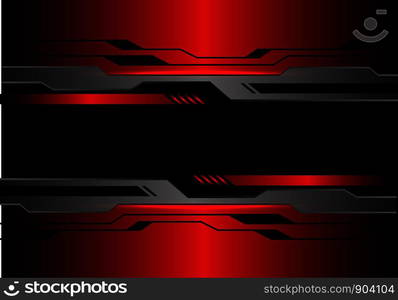 Abstract red grey circuit monitor black technology design modern futuristic background vector illustration.