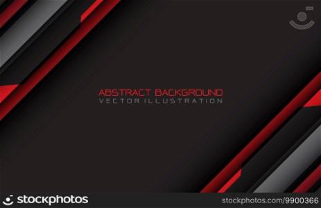 Abstract red grey cyber geometric slash with blank space and text design modern futuristic background vector illustration.