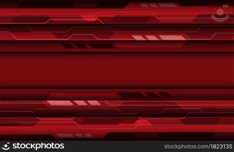Abstract red grey cyber geometric technology design modern futuristic background vector illustration.