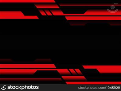 Abstract red grey geometric cyber futuristic design modern technology background vector illustration.