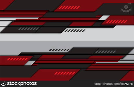 Abstract red grey geometric design modern futuristic technology background vector illustration.