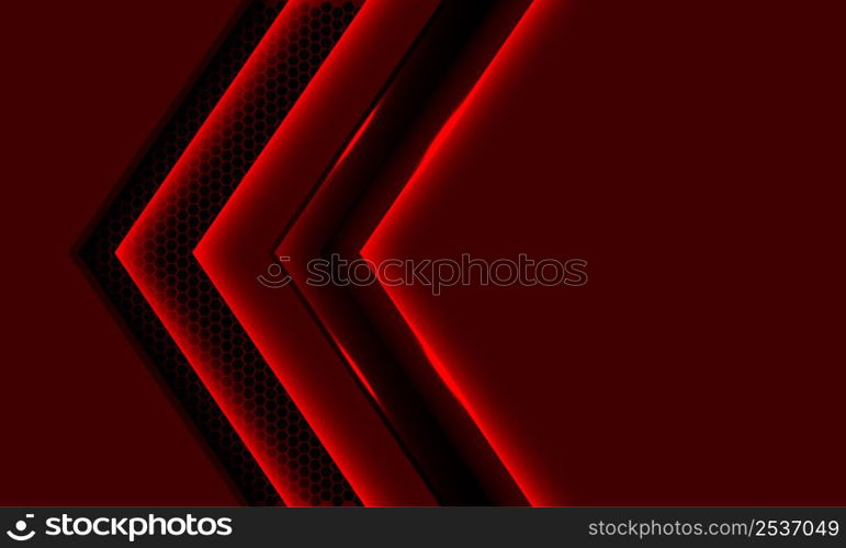 Abstract red grossy arrow direction geometric with blank space design modern futuristic background vector illustration.