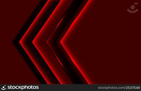 Abstract red grossy arrow direction geometric with blank space design modern futuristic background vector illustration.