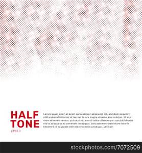 Abstract red halftone template low poly trendy on white background with copy space. You can use for website, brochure, flyer, cover, banner, etc. Vector illustration