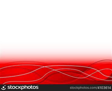 Abstract red hot illustrated background with flowing lines and plenty of blank copy space