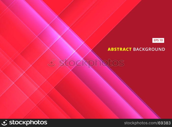 Abstract red image that depicts technology with overlapping diagonal lines. Vector illustration