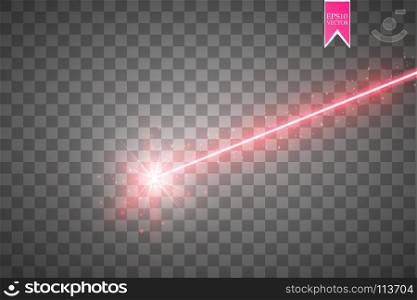 Abstract red laser beam. Isolated on transparent black background. Vector illustration,. Abstract red laser beam. Isolated on transparent black background. Vector illustration, eps 10.