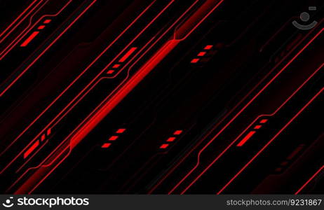 Abstract red light black cyber slash geometric layer overlap design modern futuristic technology background vector	