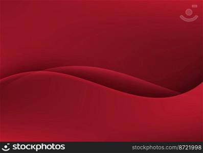 Abstract red liquid flowing wave shape gradient background minimal style. Vector illustration