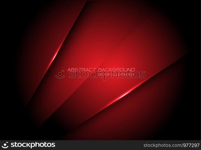Abstract red metallic overlap design modern futuristic technology background vector illustration.