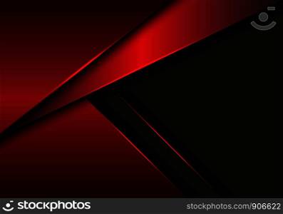 Abstract red metallic overlap on grey blank space design modern luxury futuristic background vector illustration.