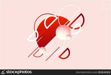 Abstract Red Modern Technology Background