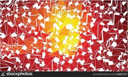 Abstract red orange triangles background vector gradient EPS10 illustration.