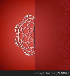 Abstract Red Ornamental Background. Abstract Red Pattern.. Red Background