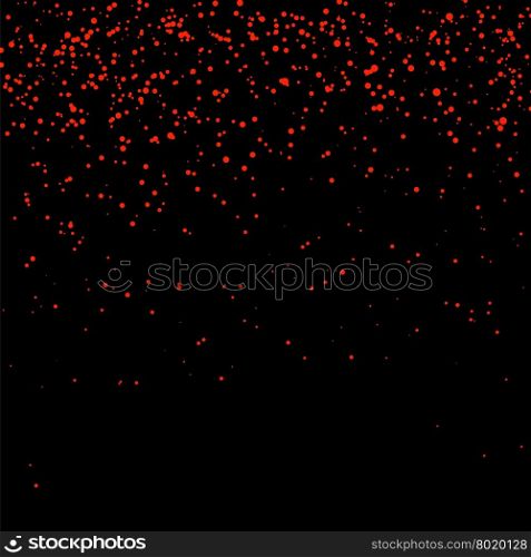 Abstract Red Parts.. Red Confetti Isolated on Black Background. Abstract Red Parts.