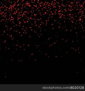 Abstract Red Parts.. Red Confetti Isolated on Black Background. Abstract Red Parts.