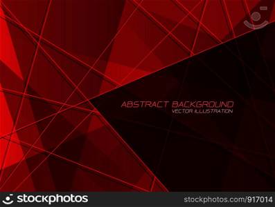 Abstract red polygon line overlap with blank space design modern futuristic background vector illustration.