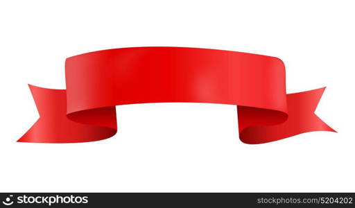 Abstract Red Ribbon Template on White Background. Vector Illustration EPS10. Abstract Red Ribbon Template on White Background. Vector Illustration