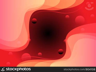 Abstract red soft curve bubble sweet design modern background vector illustration.