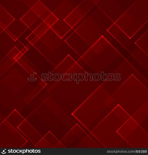 Abstract red square shape technology laser background. Vector illustration
