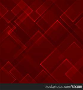 Abstract red square shape technology laser background. Vector illustration