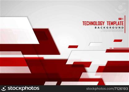 Abstract red stripe lines pattern of technology template. Use for poster, artwork, template design, annual report. illustration vector eps10