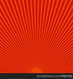 Abstract red sun rays background