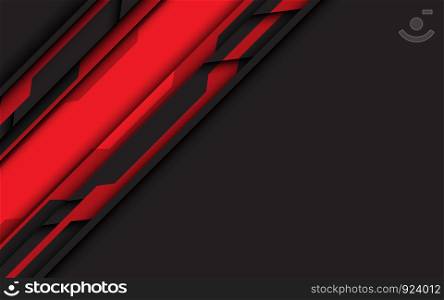 Abstract red technology circuit polygon line on grey design modern futuristic background vector illustration.