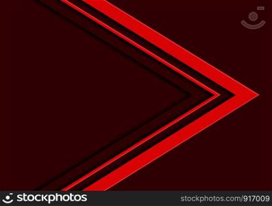 Abstract red tone arrow with blank space design modern futuristic background vector illustration.