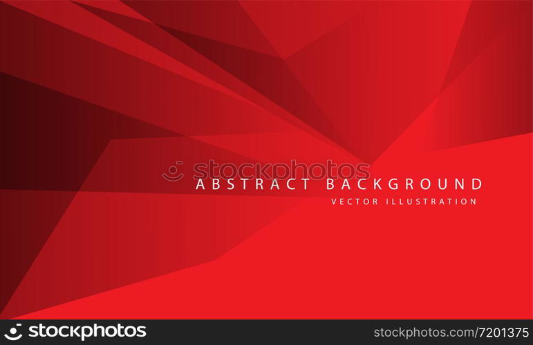 Abstract red tone polygon geometric design modern luxury background vector illustration.