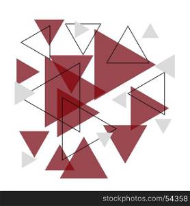 Abstract red triangle banner background, stock vector