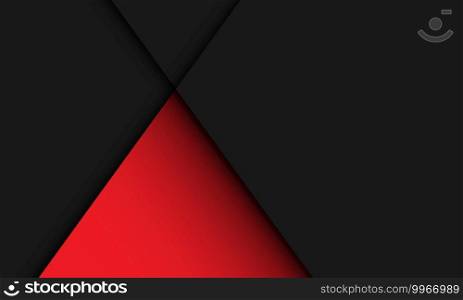 Abstract red triangle shadow line on black with blank space design modern luxury background vector illustration.