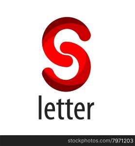 Abstract red vector logo letter S
