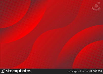 Abstract Red wave Background with halftone dots