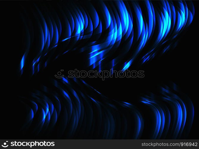 Abstract red wave curve 3D light on black design modern futuristic background vector illustration.